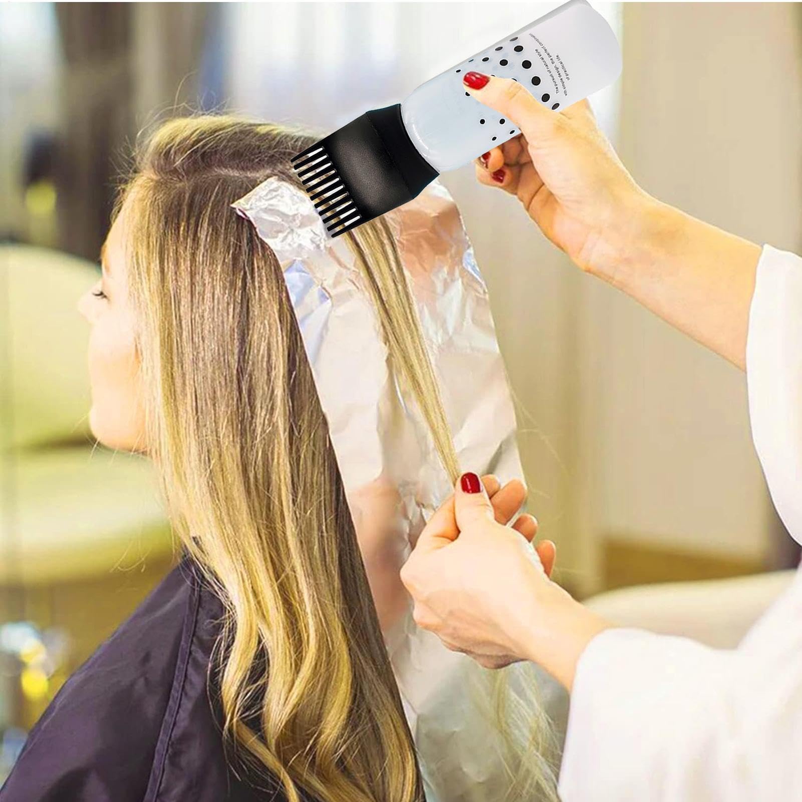 Hair Oil Applicator Bottle - Root Comb Applicator Bottle | Oil Applicator For Hair Dye, Hair Applicator Bottle, Hair Oiling Applicator Bottle Hair Dye Brush Bottle For Hair Dyeing