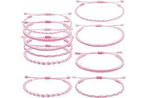 Ornaland 5 Pcs Pink Friendship Bracelets