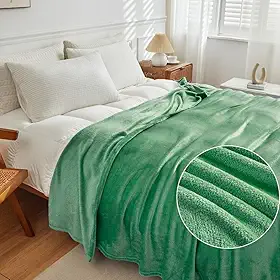 Cobertor Casal Manta Microfibra Fleece 1,80x2,00m (Verde)