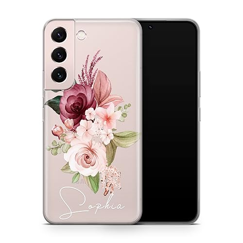 Name Personalized Cover For Samsung Galaxy S23 Plus S22 Ultra Custom Galaxy S22 S21 S20 Case Name Initials Monogrammed Clear Phone Handwriting