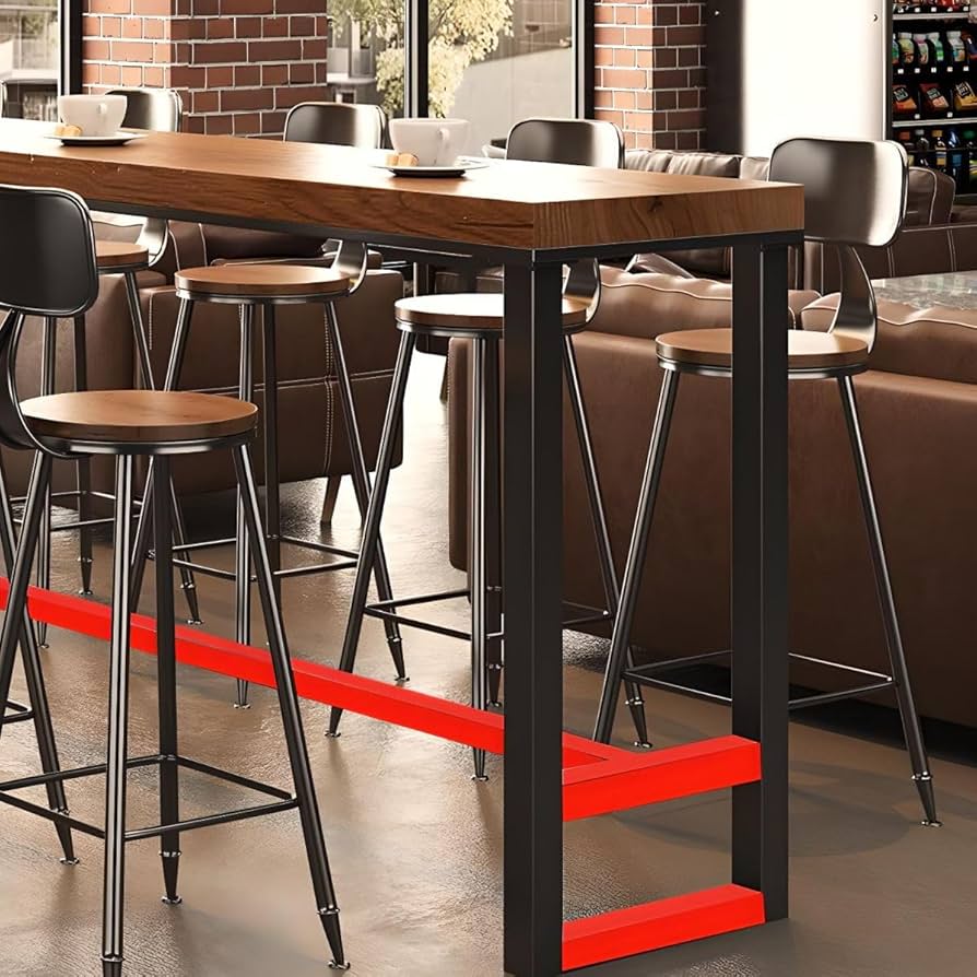 Amazon.com: KWOKING Solid Wood Rectangle Bar Height Table