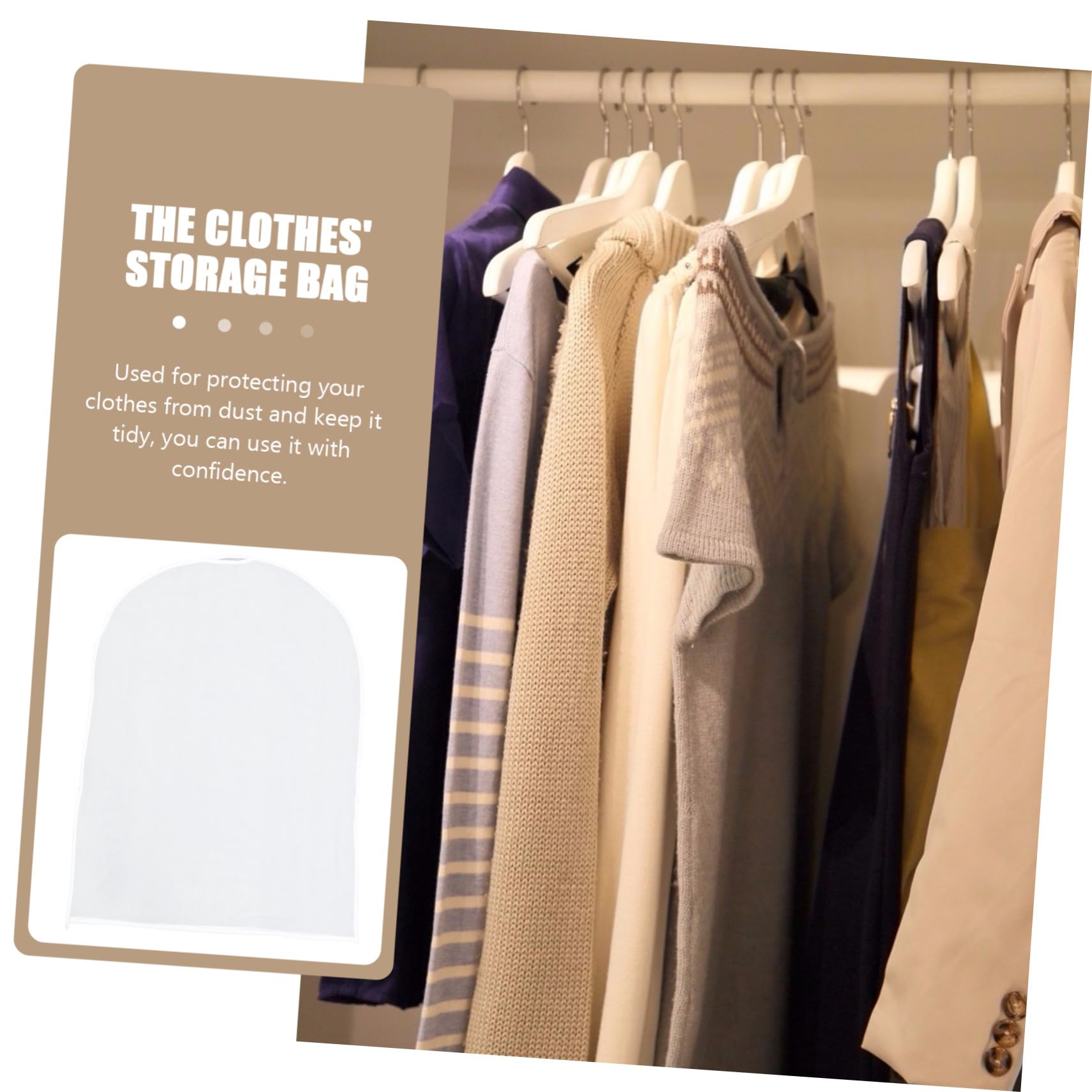10piezas Guardapolvo De Fundas Transparentes Para Guardarropa Para Colgar Ropa Casa Incluyendo Fundas Para Vestidos y Ropa De Armario