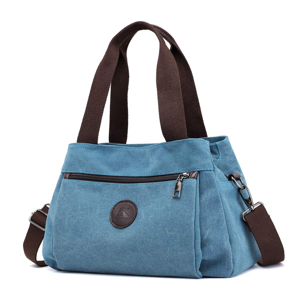 Hobo Handbags Canvas Crossbody Bag for Women Multi Compartment Tote Purse Bags