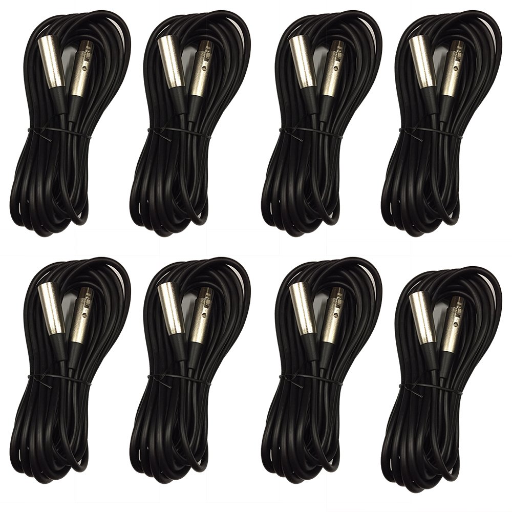 8 x Soundlab 6 m Cable de micrófono XLR