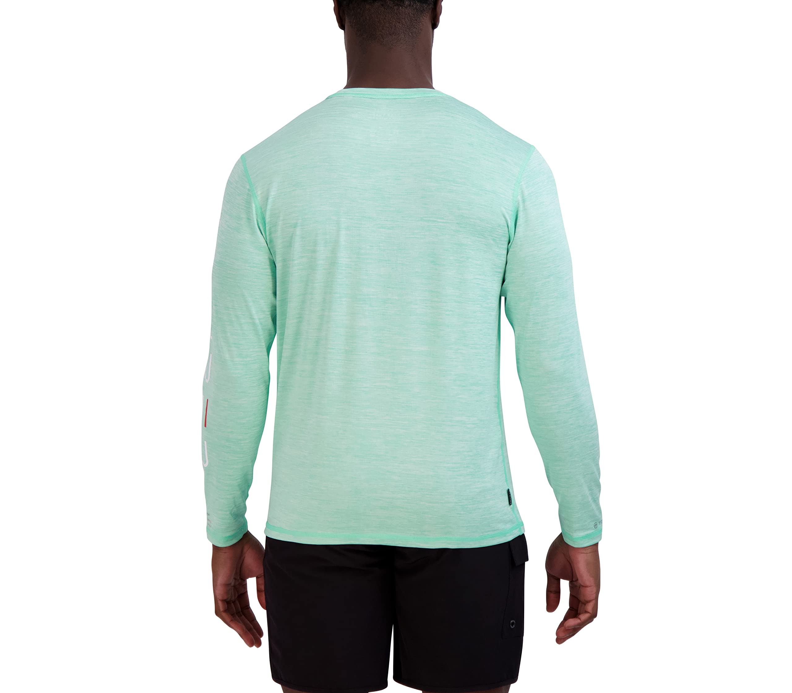 Spyder Quick Dry UPF Rashguard Lightweight Long Sleeve Solid Heather Hybrid Swim Shirt Maglietta Rash Guard Uomo