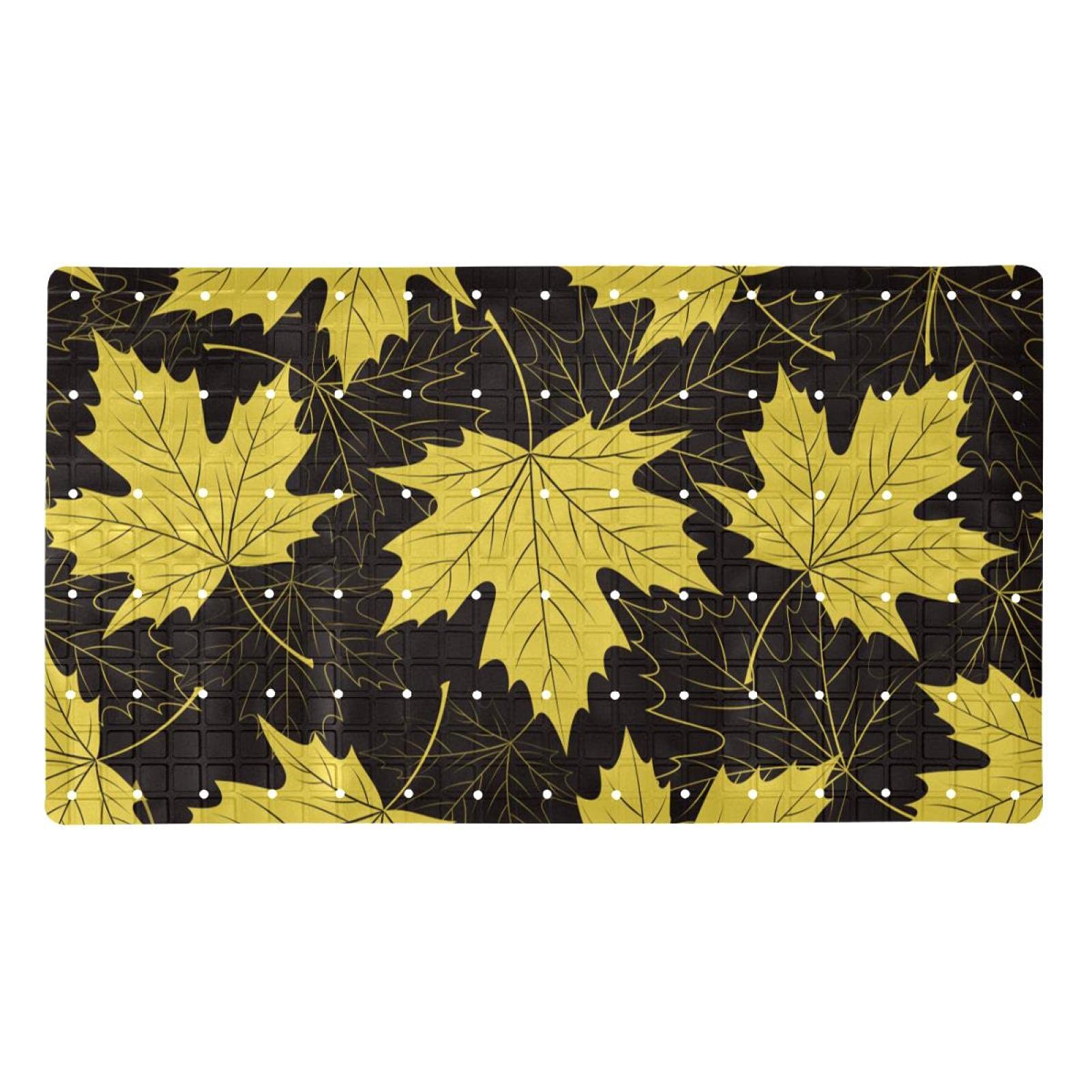 Tapis de bain antidérapant pour enfants et personnes âgées design jaune