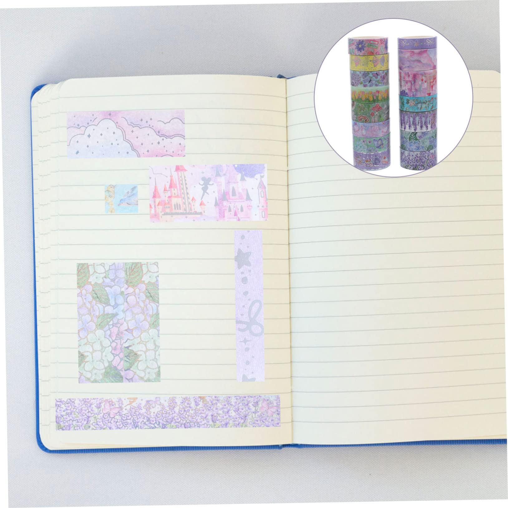 NUOBESTY 45 Nastro Washi Decorativo Di Adesivi Per Scrapbooking e Pianificazione Design Creativo e Riposizionabile Materiale Carta Giapponese Di Qualità Per Decorare e Personalizzare