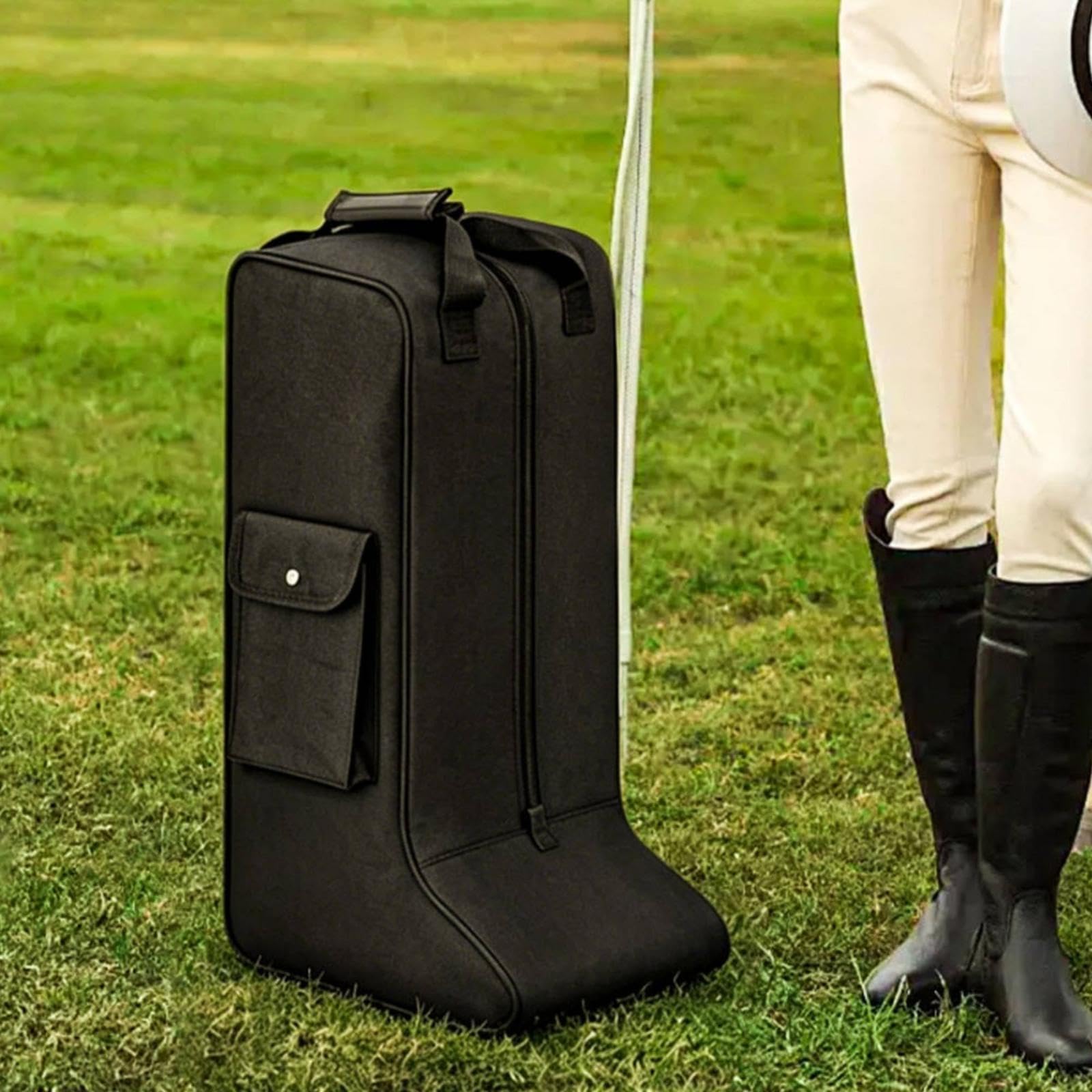 Borsa Porta Stivali da Equitazione con Manico in PU, Impermeabile E Versatile.
