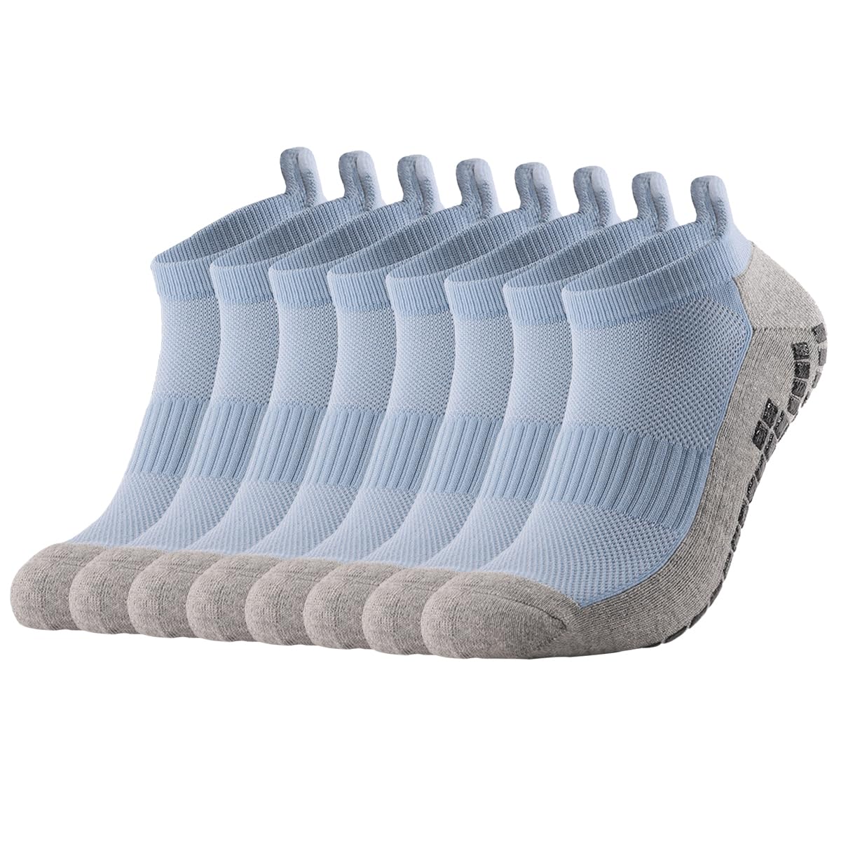 Calcetines de compresión de tobillo para hombres y mujeres, 2/4/6 pares, calcetines de compresión de corte bajo con soporte de tobillo, azul cielo, 8 pares, 8 Pairs Sky Blue, 6-8