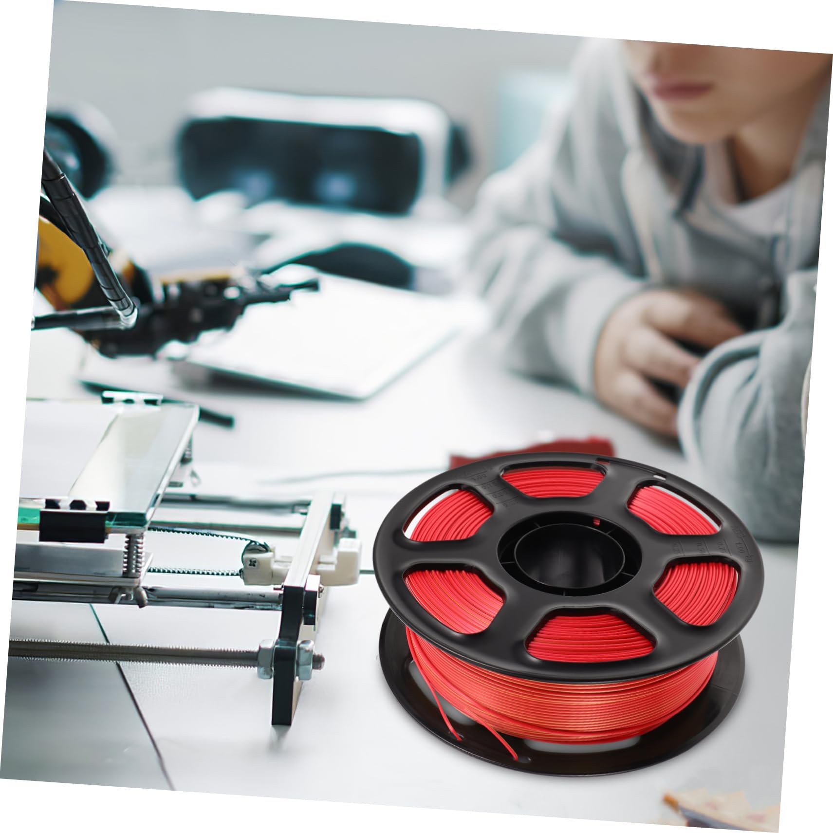 SOLUSTRE Zweifarbiges Pla-filament Drucker Geeignet für Drucker Glänzende Oberfläche Langlebiges Material für Stabile Drucke