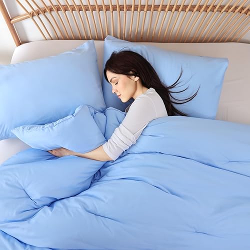 Miniatura 195 de Rosgonia Juego de edredón de tamaño matrimonial, niñas, niños y adolescentes, gris carbón, 3 piezas, 1 edredón gris oscuro, 2 fundas de almohada