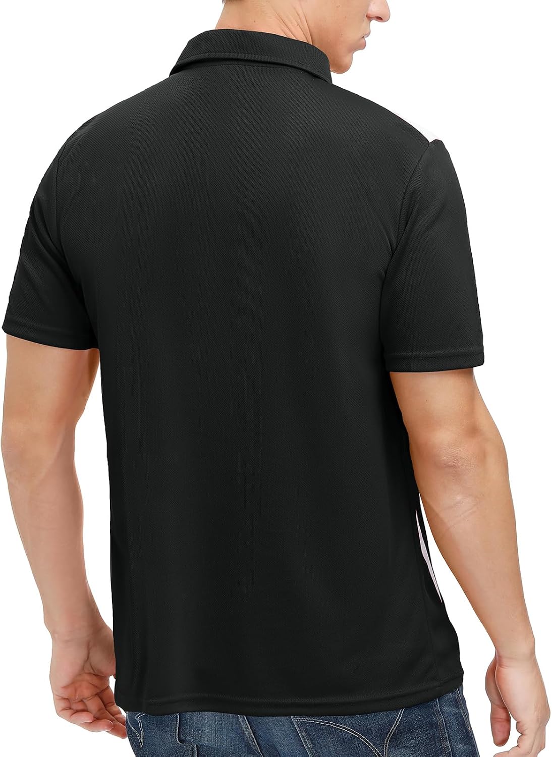TIHEEN Mens Polo Shirts Short Sleeve Moisture Wicking Preformance Golf Shirts Big and Tall
