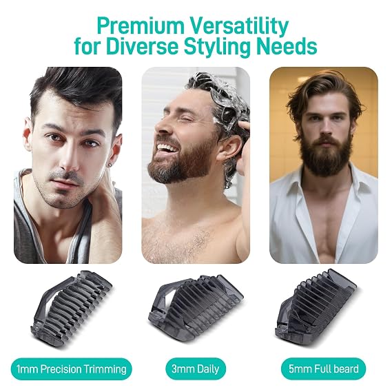 1/3/5mm Guide Combs Compatible with Philips Norelco OneBlade Shaver, Guards Kit, Trimmer Guards Replacement for Face and Body
