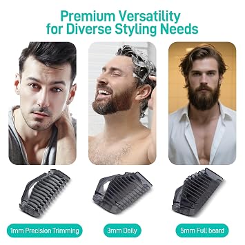 1/3/5mm Guide Combs Compatible with Philips Norelco OneBlade Shaver, Guards Kit, Trimmer Guards Replacement for Face and Body
