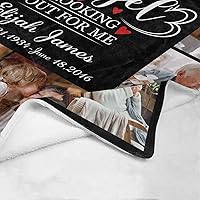 Vista 4 de Custom Memorial Blankets with Photo to Your Loved One's Memory, Memory Lane in Loving Memory Photo Blanket to Remind You of Your Beloved Ones 40x50