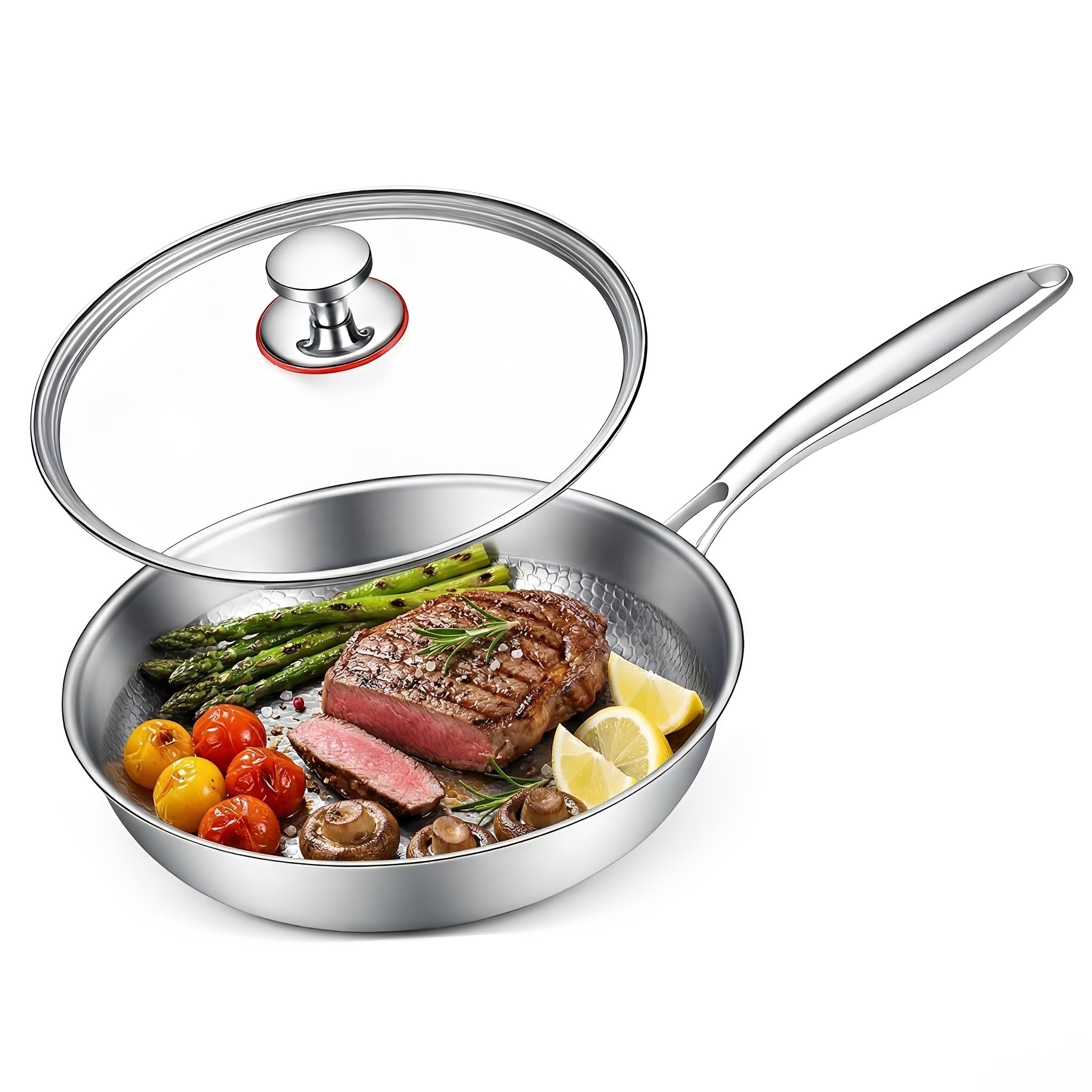 Photo 1 of Hapetll Titanium Pans for Cooking, 10/12Inch No Coating Non-stick Titanium Cookware, Best Pans for Cooking - Free of PFAS/PFOA/PTFE, Induction & Oven-Safe, Dishwasher Safe (10in)