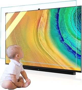 AIZYR 86inch Matte Anti-Glare TV Screen Protector, Anti Blue Light PET Soft Film Make The Light Soft Relieve Eye Strain for Smart TV 4K LED Samsung, LG, 1pack, 75.8x43.3inch