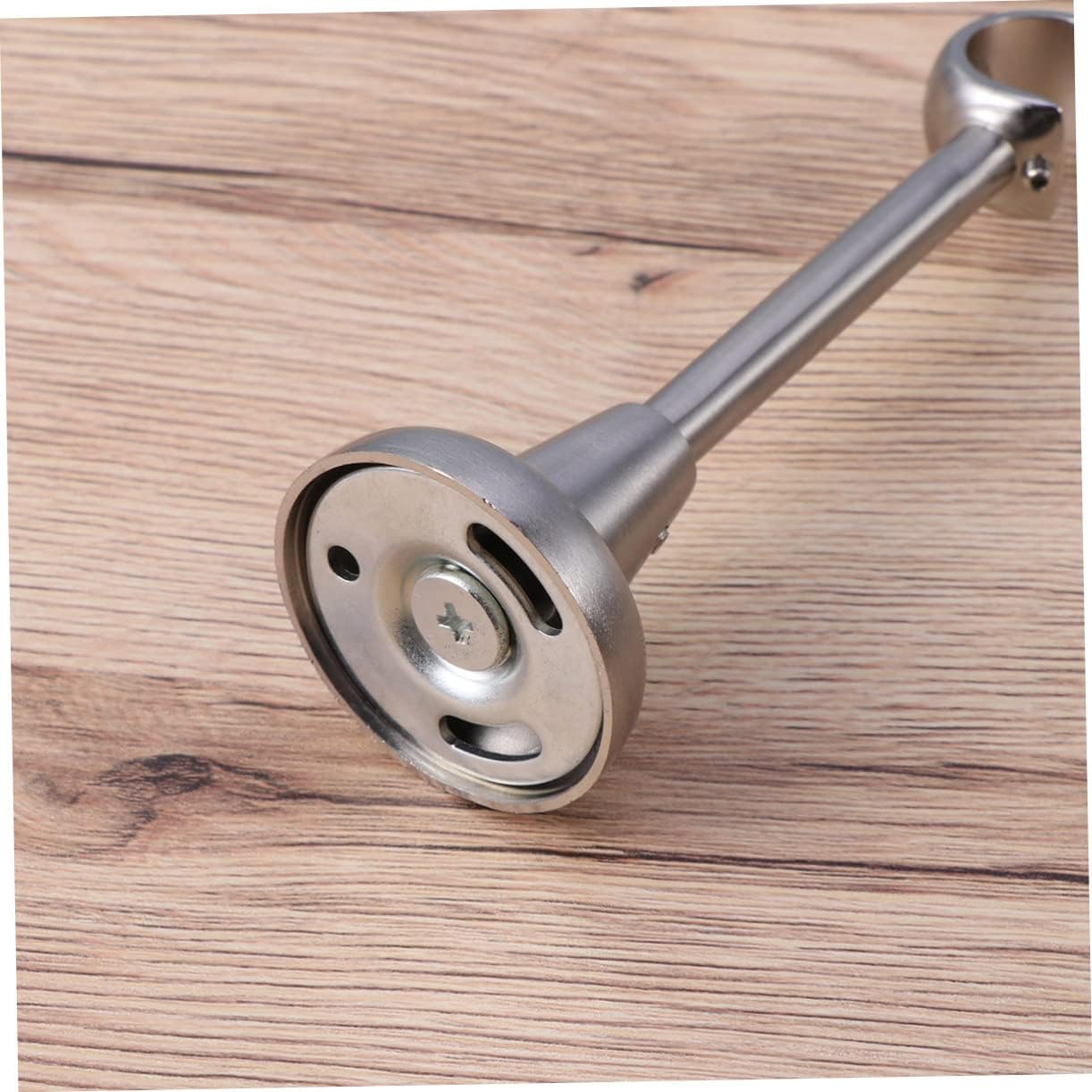 Toyvian 2pcs No Drill Curtain Rod Holders Double Brackets for Rods Easy Install