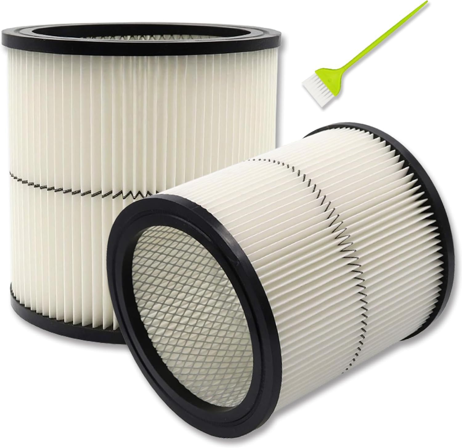 2 Pack Vacuum Cartridge Filter Replacement for Craftsman 17884 Filter, compatible with Craftsman 6 8 12 16 Gallon & Large Wet/Dry Vacs, part # 9-17884 17935 17937 17920