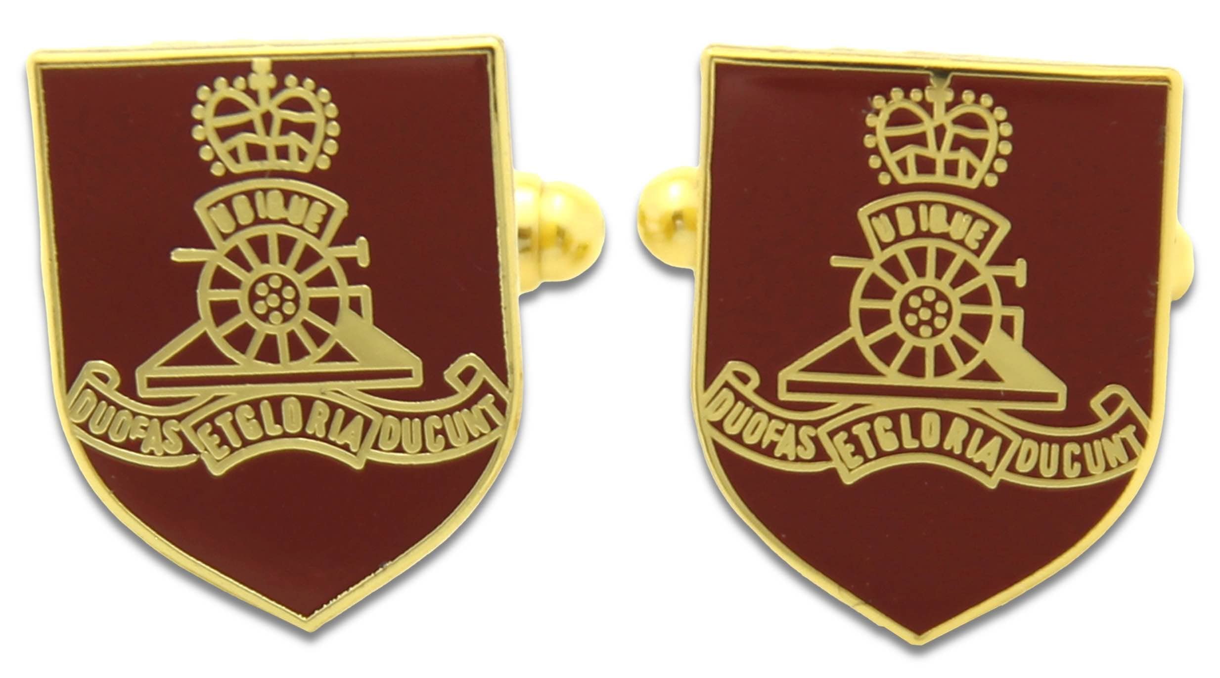 The Regimental Shop Men's Gold/Red Royal Artillery Shield Regital Cufflinks