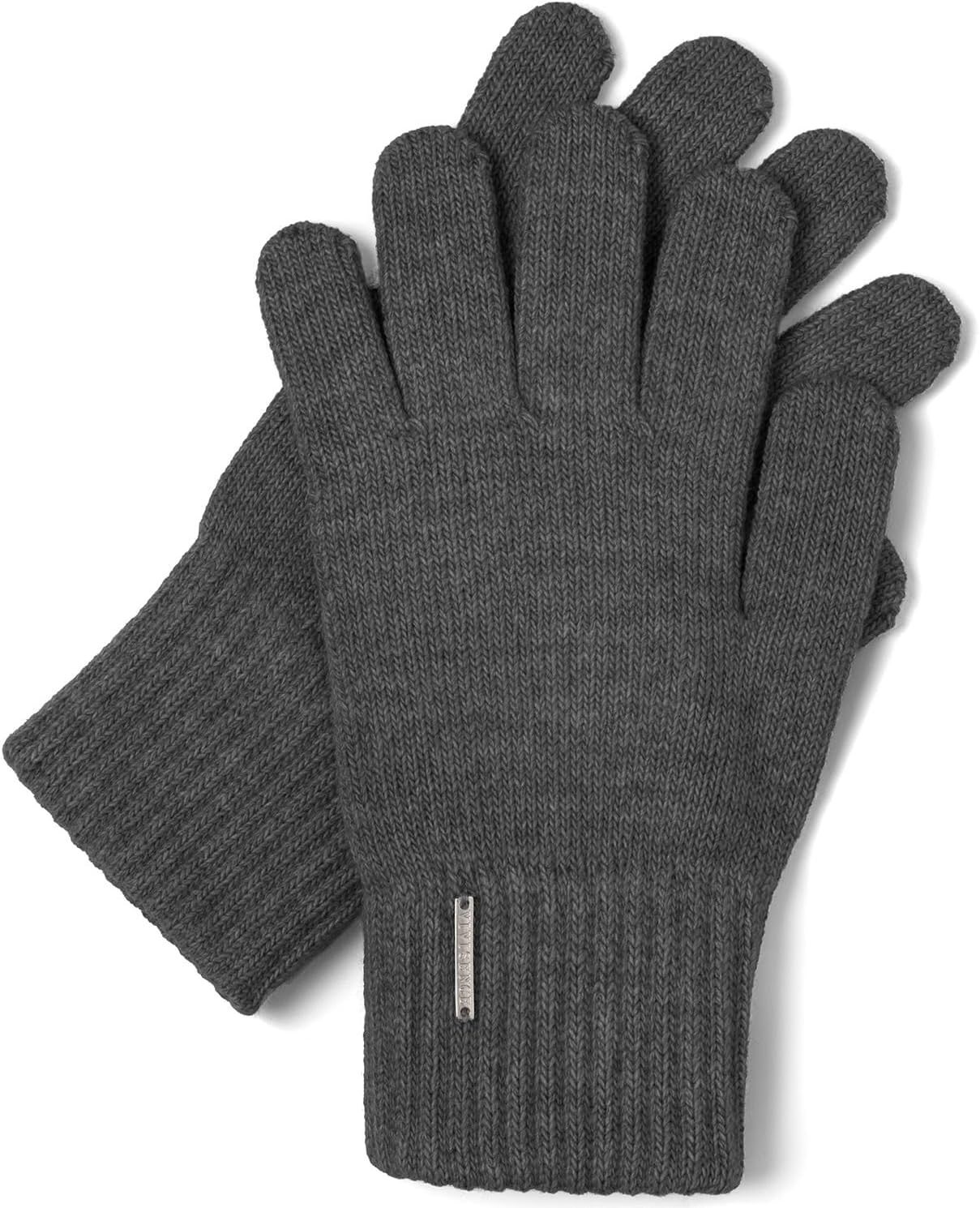 VIVISENCE Gants Femme Automne Hiver Chauds Acrylique - Gants Élégants Avec Bord Côte Moderne