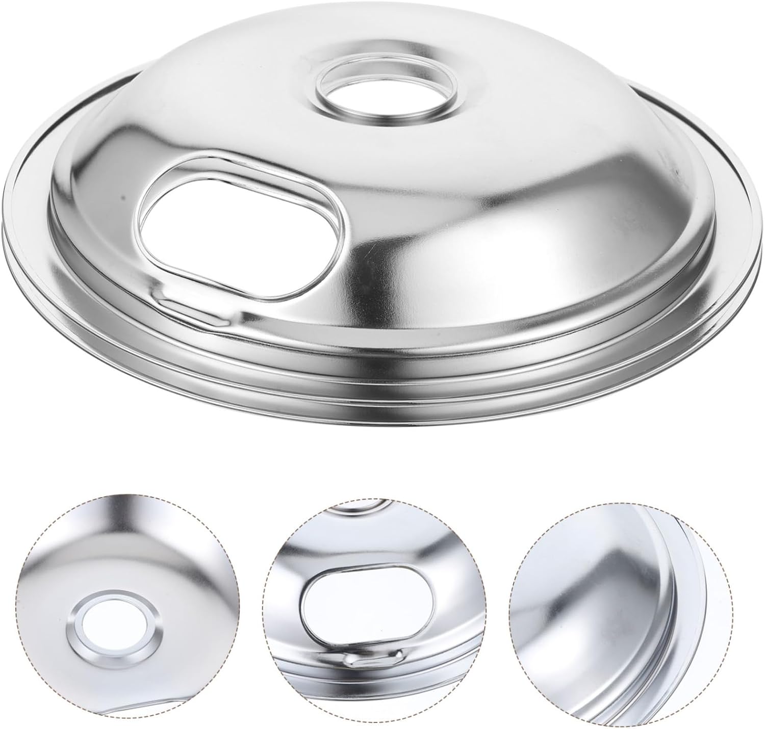 2pcs Electric Stove Drip Pans Oil Catcher Bowl for Gas Electric Burners Easy to Install Grease Collector for Kitchen Durable Replacement for Stained Rusted Covers