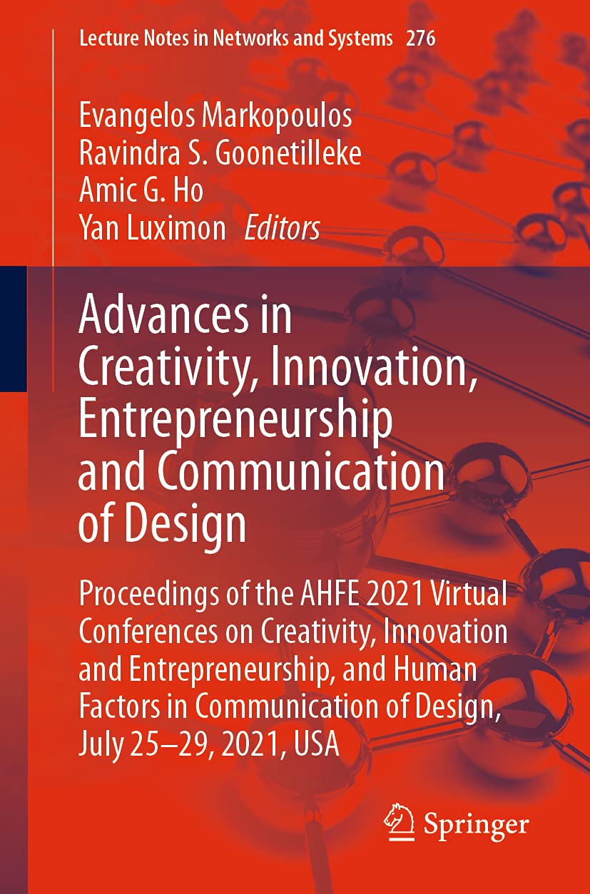 Ahfe 2021 Proceedings: Actes du Congrès de la Créativité et du Design