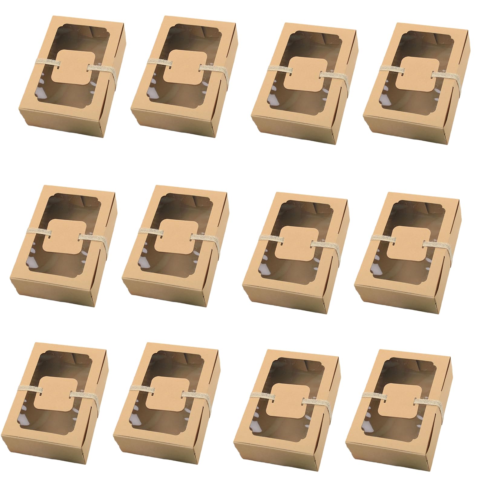 YROHGKPN 12PCS Paper Bakery Boxes Cake Box for Snacks Foldable and Baking Home Cooks and Party Planners Creative Project Organizers