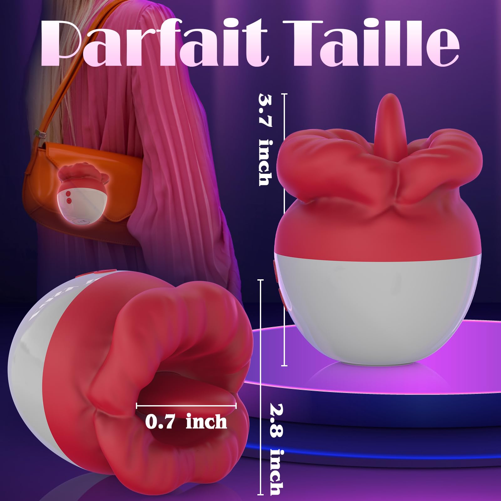 Vibratore Lingua per Donna Sex Toys con 10 Modalità di Vibrazion, Vibratoreper Donna Professionale per Punto G Squirting, Succhia Clitoride per Donna Vibratori Sex Toys per Donna Coppie