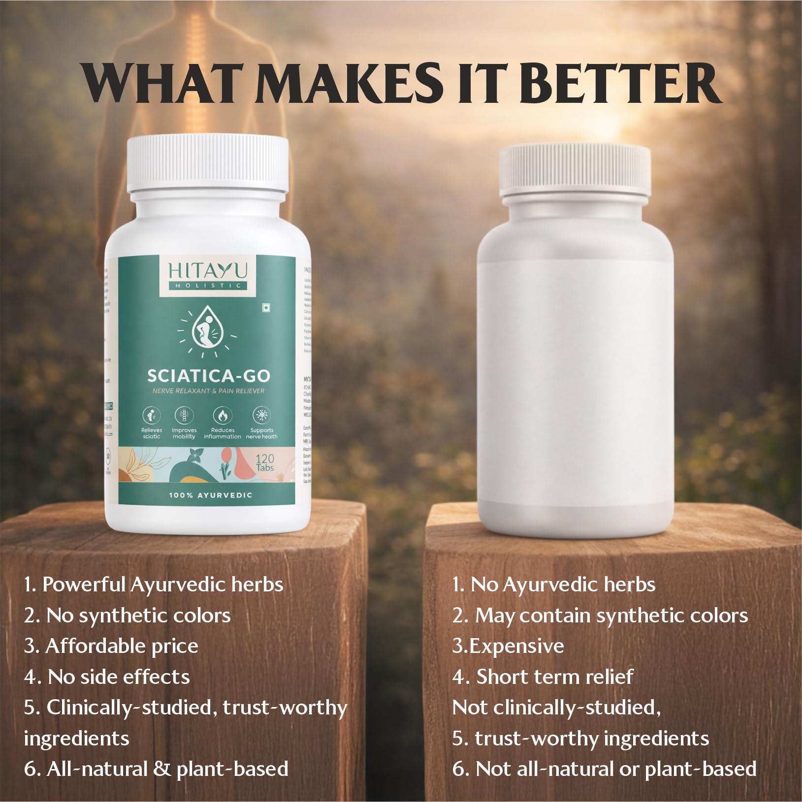 Sciatica Go | Nerve Relaxant & Pain Reliever | Ayurvedic Relief for Sciatic Pain, Inflammation & Nerve Health | Supports Mobility, Flexibility & Vata Balance | — Amazon image 5