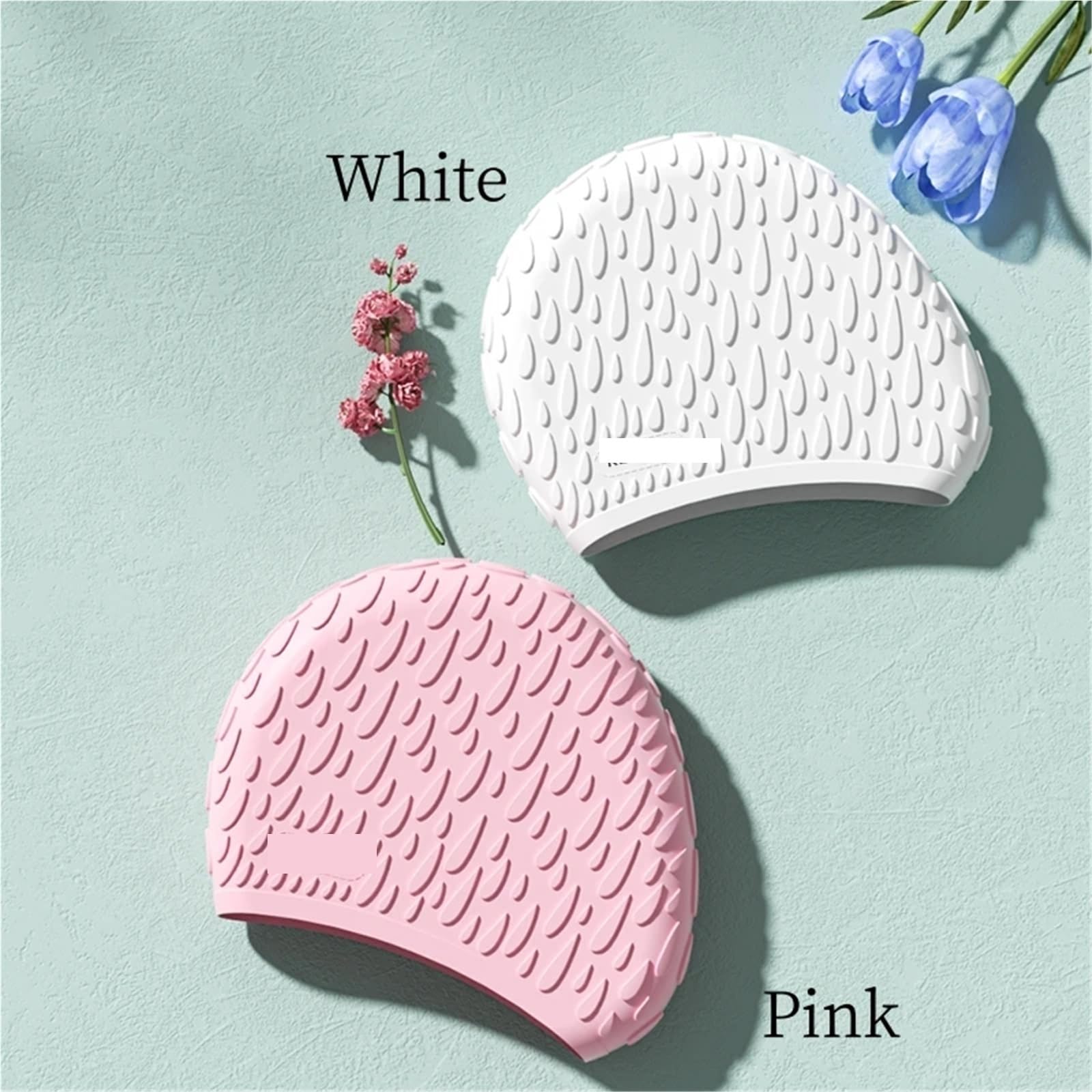 Gorro de natación de Silicona de 2 uds, Gorro de natación Impermeable de Alta Elasticidad, Antideslizante for Mujeres y Hombres