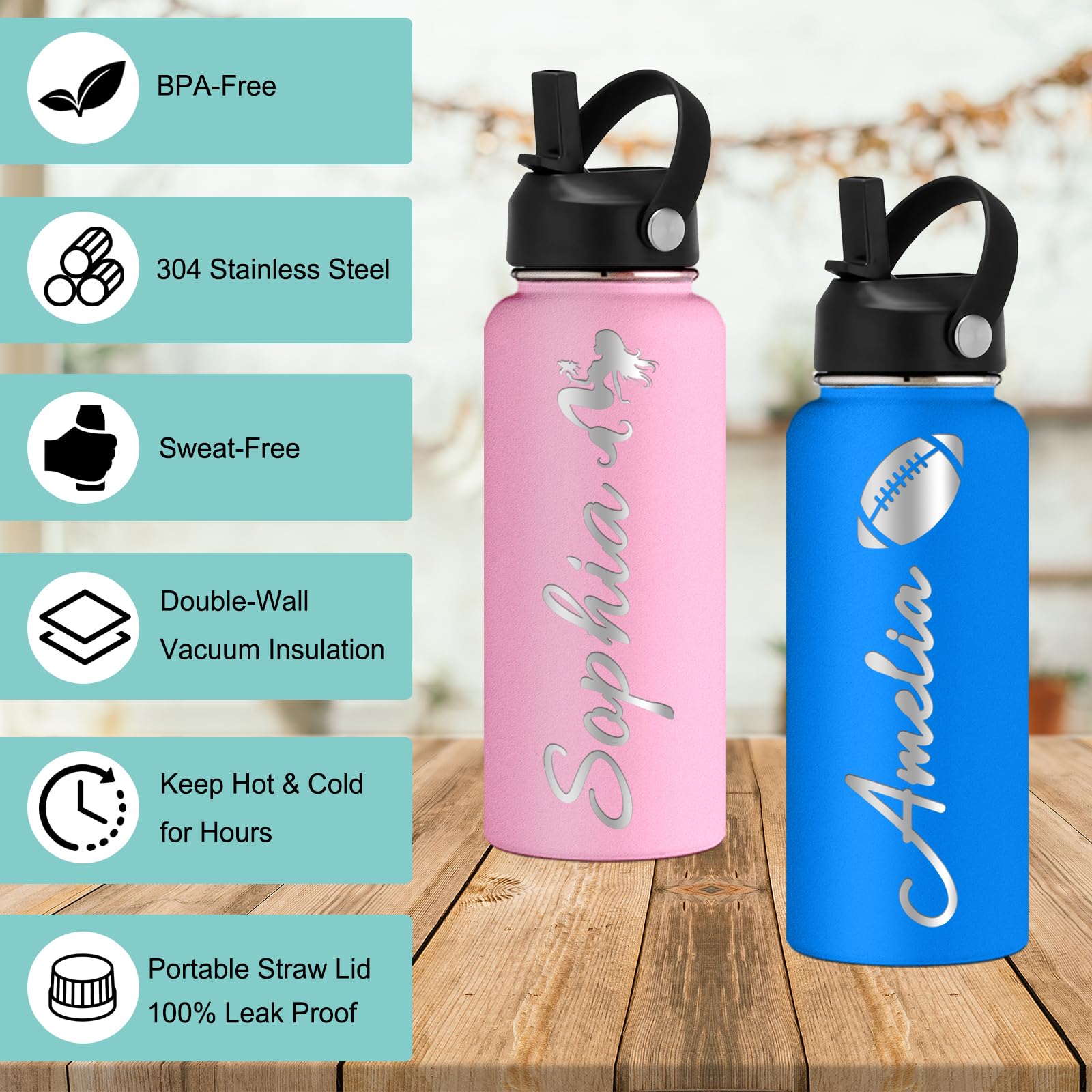 Bouteille de sport Prologue en PET 28 oz avec couvercle pousse-tire DWP-PG25
