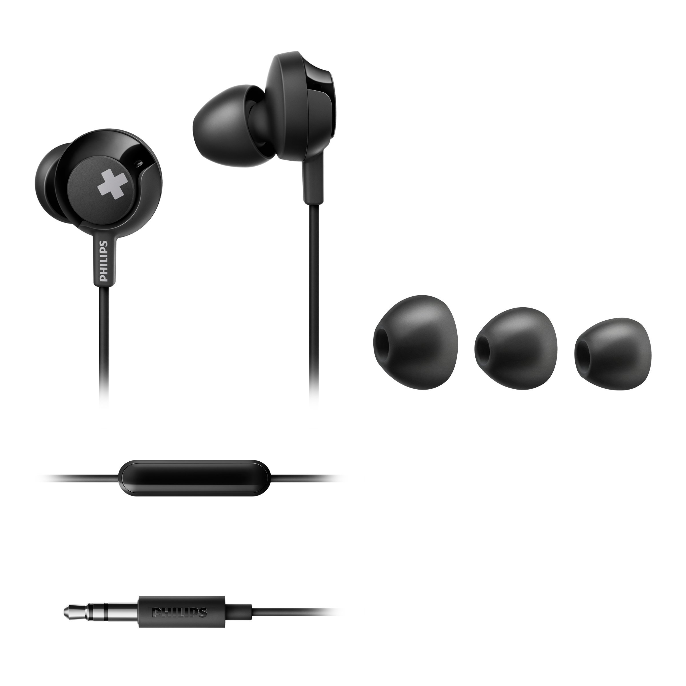 Philips SHE4305BK BASS+ In Ear Wired Headphones with Mic - Black: Buy  Online at Best Price in UAE - Amazon.ae