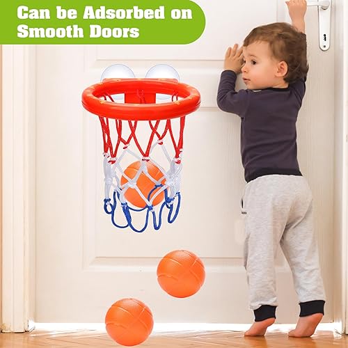 Miniatura 5 de Juguetes de baño, aro de baloncesto para bañera para niños pequeños, juguetes de baño, juguetes de ducha para niños de 4 a 8 años, aro de baloncesto