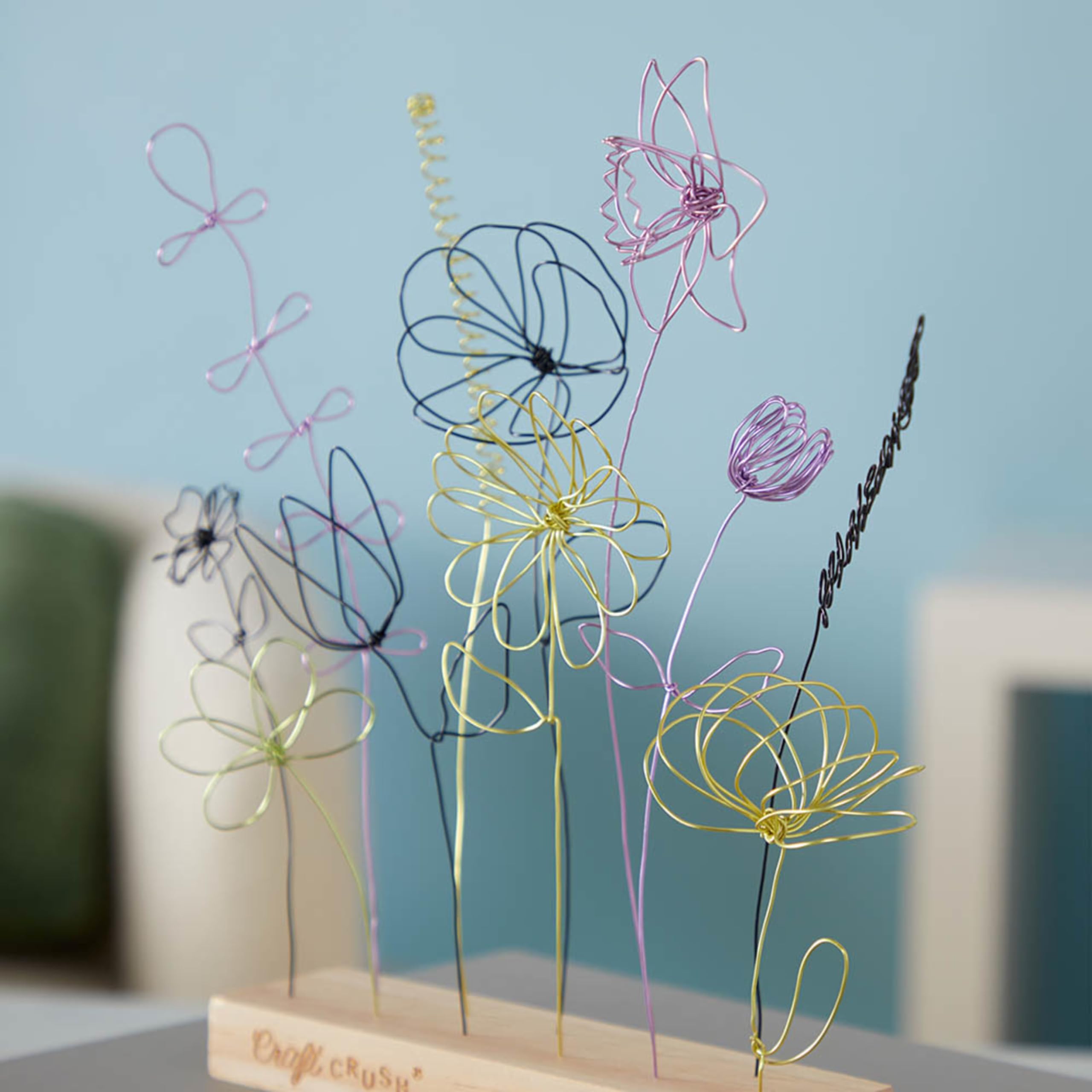 Craft Crush Wire Flowers - Create Unique Craft Wire Flower Designs with Easy to Use Tool and Guide with Display Stand - for Teens and Adults Ages 12, 13, 14, 15 and Up - Image 3