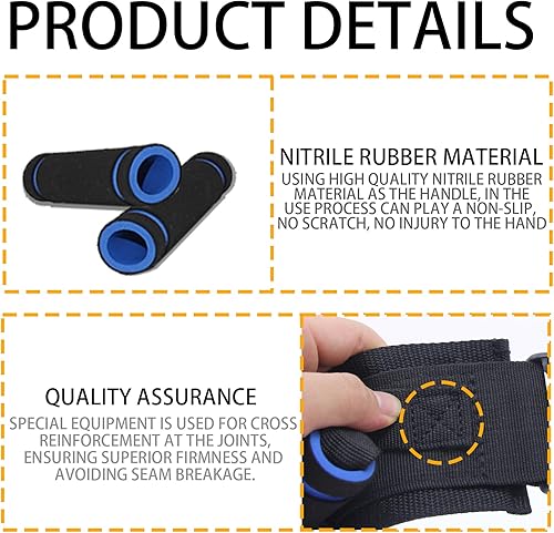 Miniatura 8 de Cinturón de puerta para ancianos con 7 asas, cinturón de transferencia para personas mayores, cinturones de elevación ajustables para ancianos