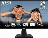 MSI Pro MP275 – Monitor rofessional 27”,100 Hz, FHD, IPS, HDR Ready, Pantalla TÜV, Altavoces Integrados, antiflicker Eye-Q Check
