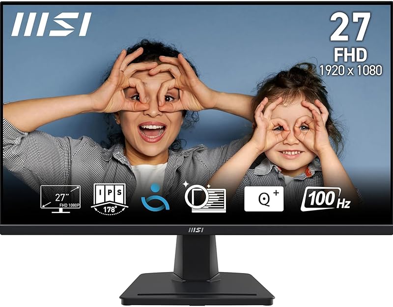 MSI Pro MP275 écran bureautique 27 Full HD - Dalle IPS 1920 x 1080, 100 Hz, écran respectueux des Y
