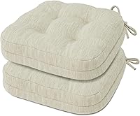 Vista 19 de Shinnwa - Juego de 4 cojines para silla de comedor, cojines de silla de cocina de espuma viscoelástica de doble capa, cojines de asiento con diseño