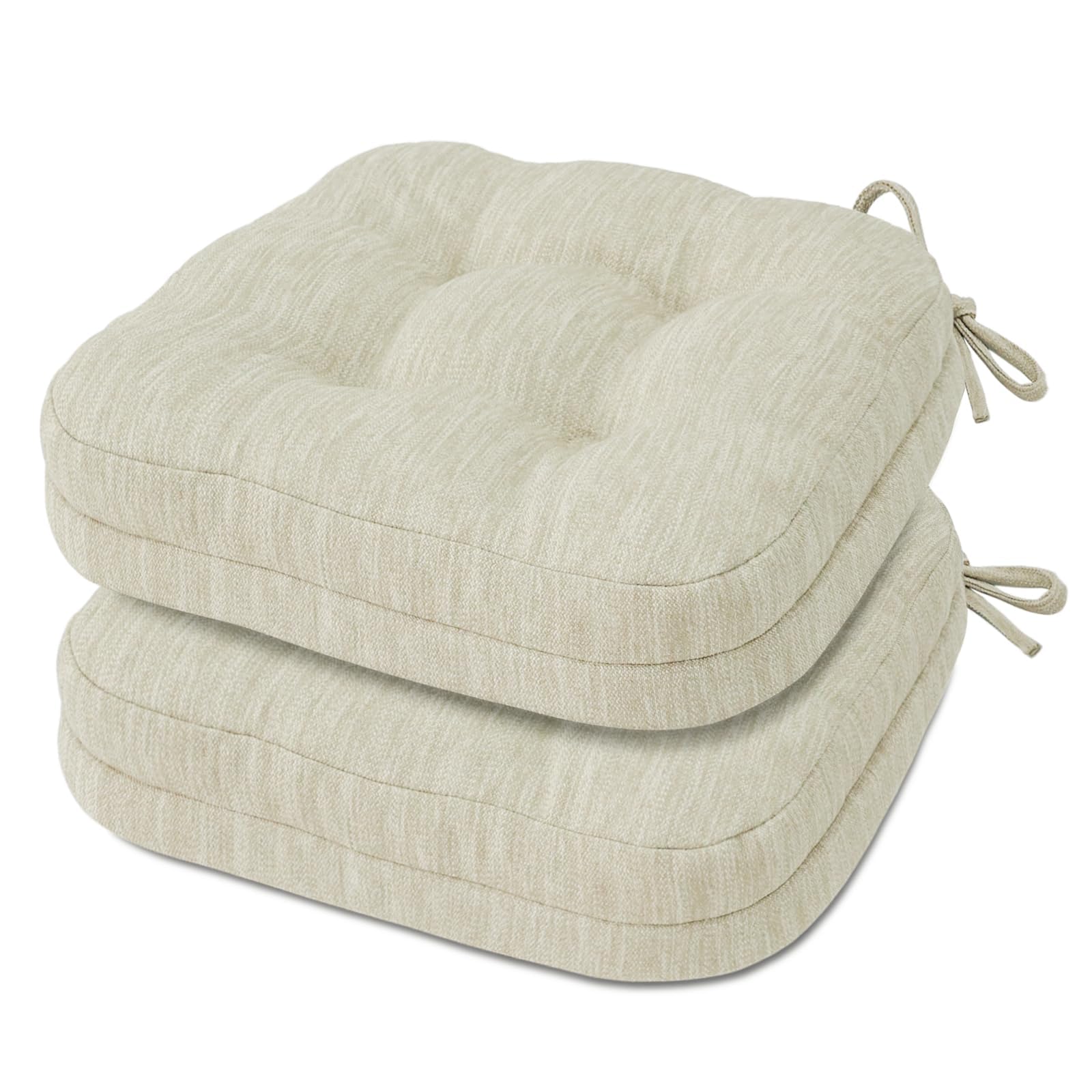 Cojines decorativos marfil para silla de cocina Shinnwa de 42x42 cm para comidas familiares
