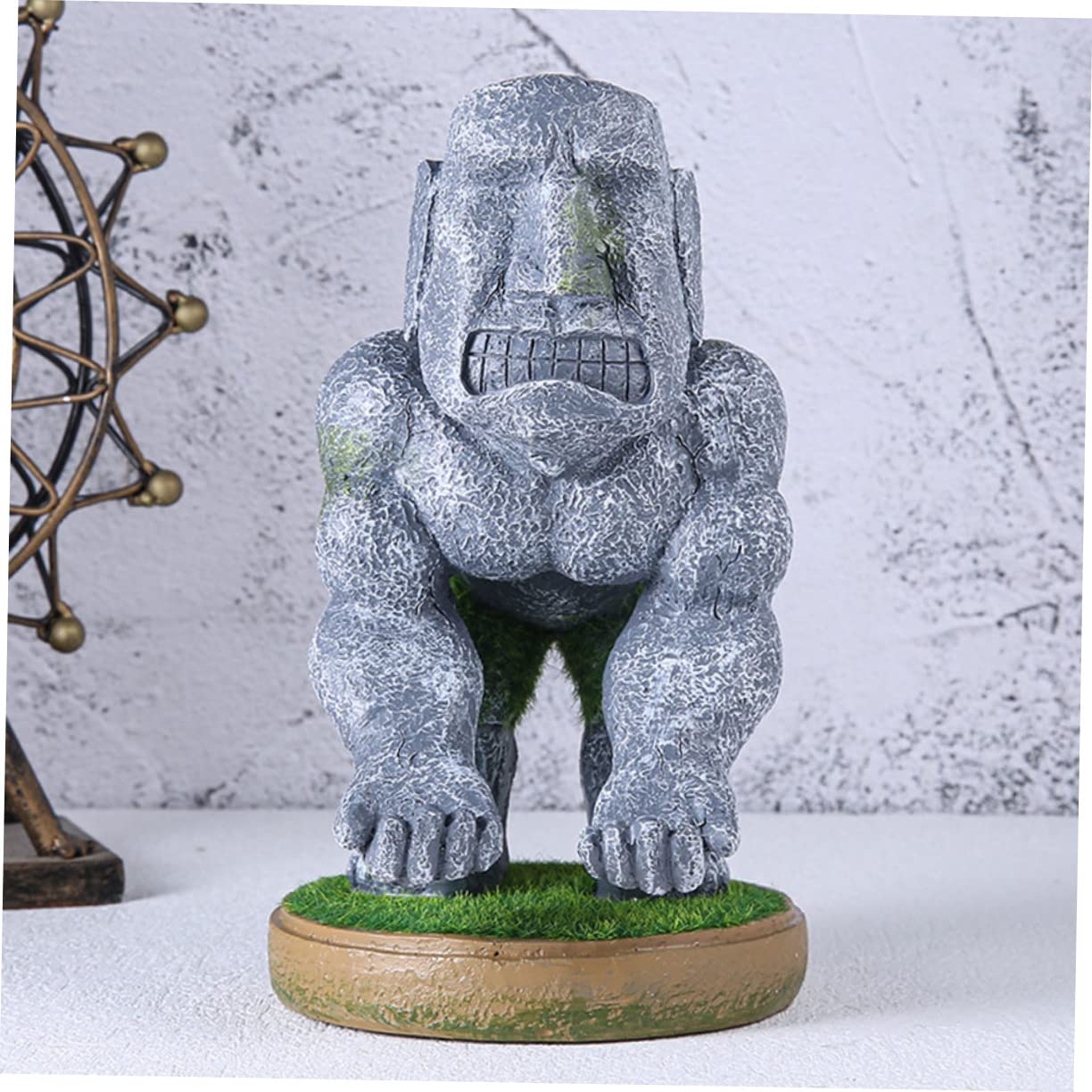 Mikikit Controller Accessorio per a Supporto Forma Gioco Resina in di Statua Moai, Decorativo Pratico Unico Scrivania e Casa Gamer