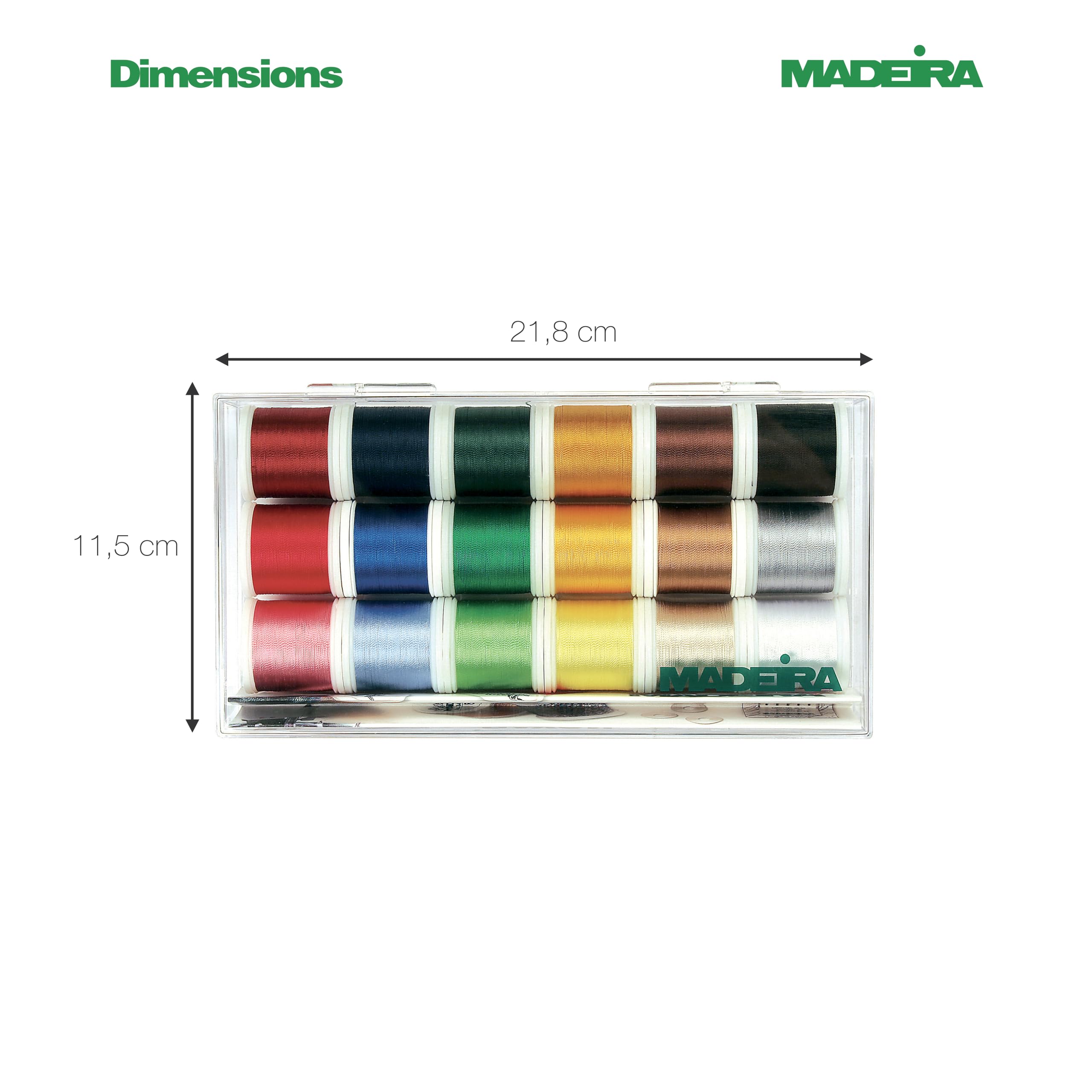 Tacony Corporation Rayon 40 Thread - 18 Spool Clear Box Set For Machine Embroidery