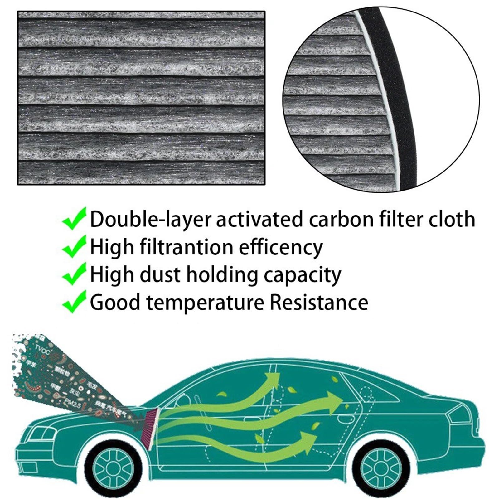 Filtro Habitáculo Para Benz Para GLK Clase (X204) 2008-2015 Para GLK200/220/250/280/320/350 Para CDI M272 M274 M276 Filtro De Aire A/C Para Coche