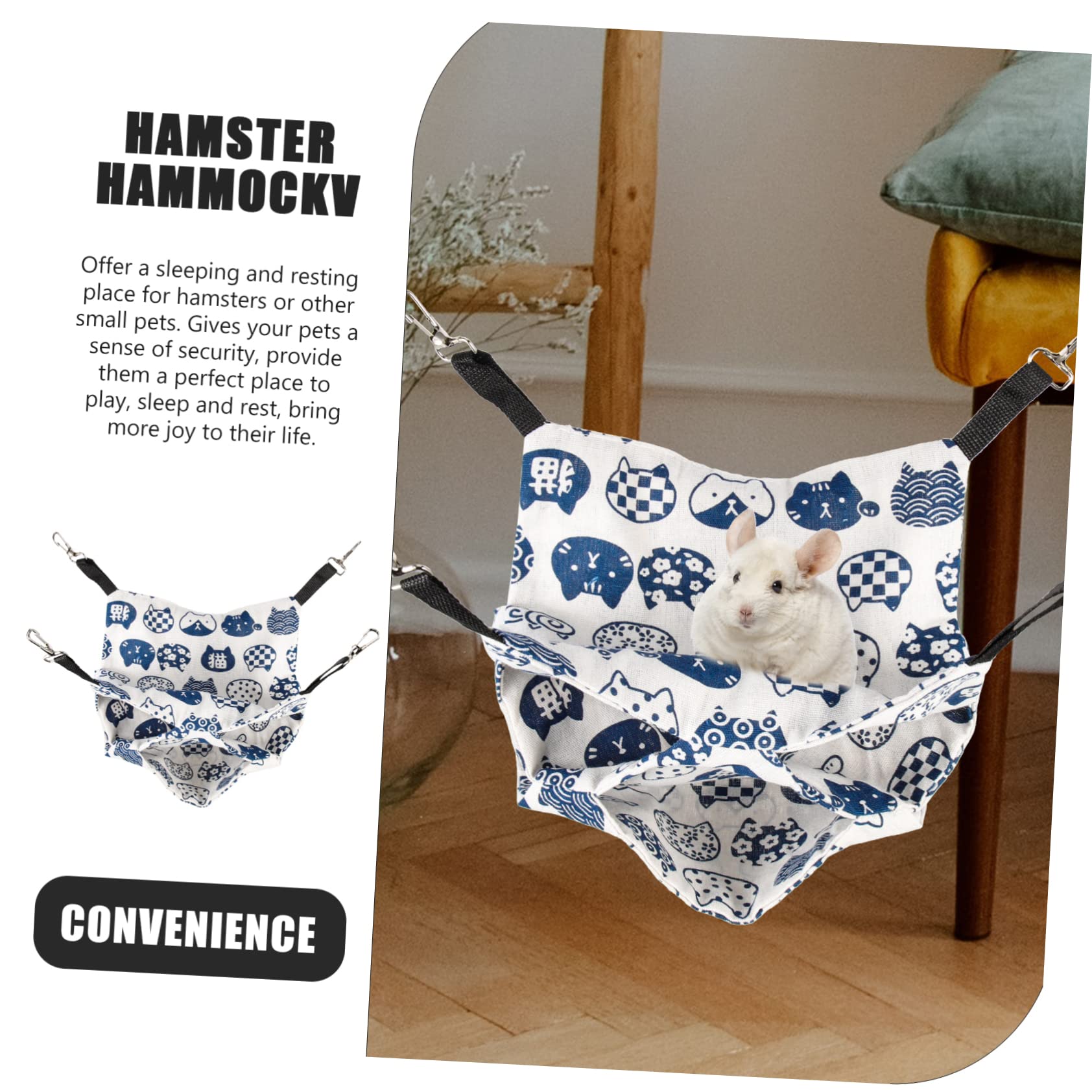 HANABASS 5pezzi Hammock Per Criceti e Piccole Creature Letto Comodo e Caldo Per Roditori Nido Versatile Per Parrocchetti e Cincillà Per e Autunno