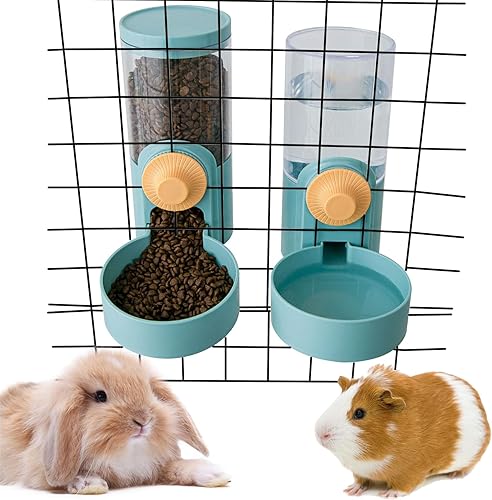 kathson Dispensador automático de agua para colgar con conejo, 35 onzas, alimentador automático por gravedad para gatos, juego de bebederos de agua disponible en Yaxa Peru