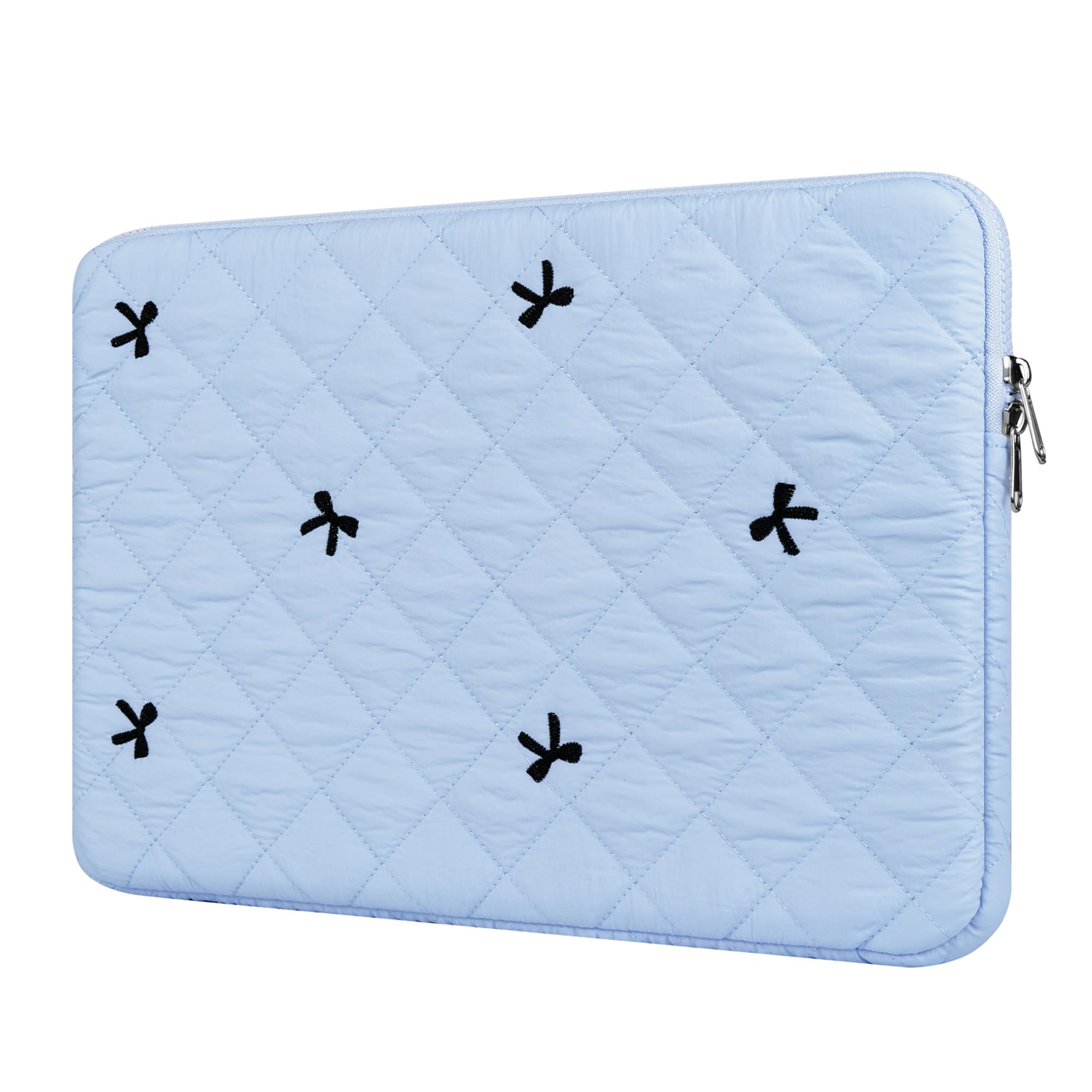 BAAGOAZ 11 Zoll Laptop Tasche Hülle Kompatibel mit 11 Chromebook MacBook PC Notebook, Laptophülle Laptoptasche Schutzhülle mit Gestickten Schleifen, Blau