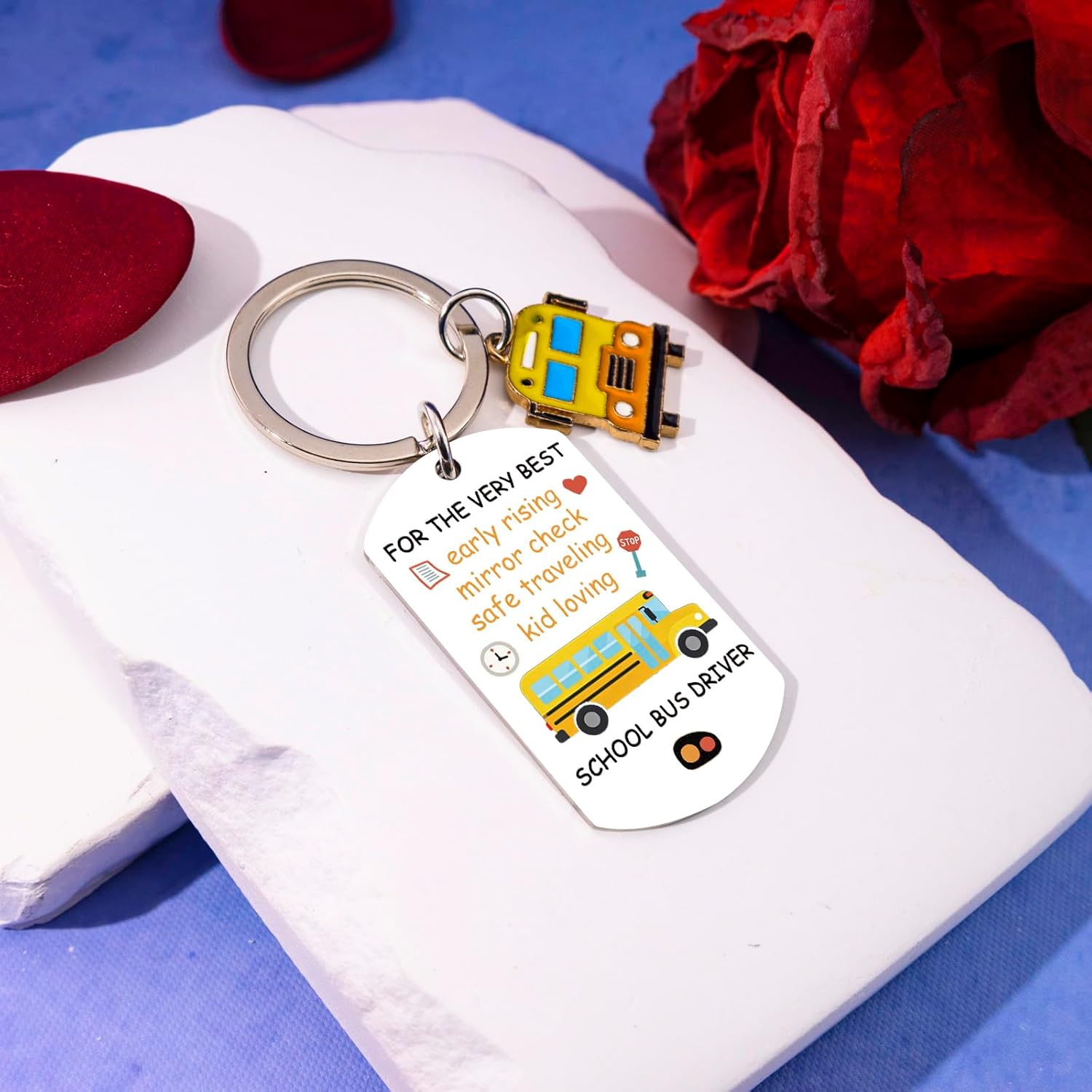 School Bus Driver Appreciation Gifts Best Bus Driver Gifts Thank You Keychain For School Buses Custodian Appreciation Gift Buses Aide Drivers Retirement Gift For Men Birthday Christmas - Image 7