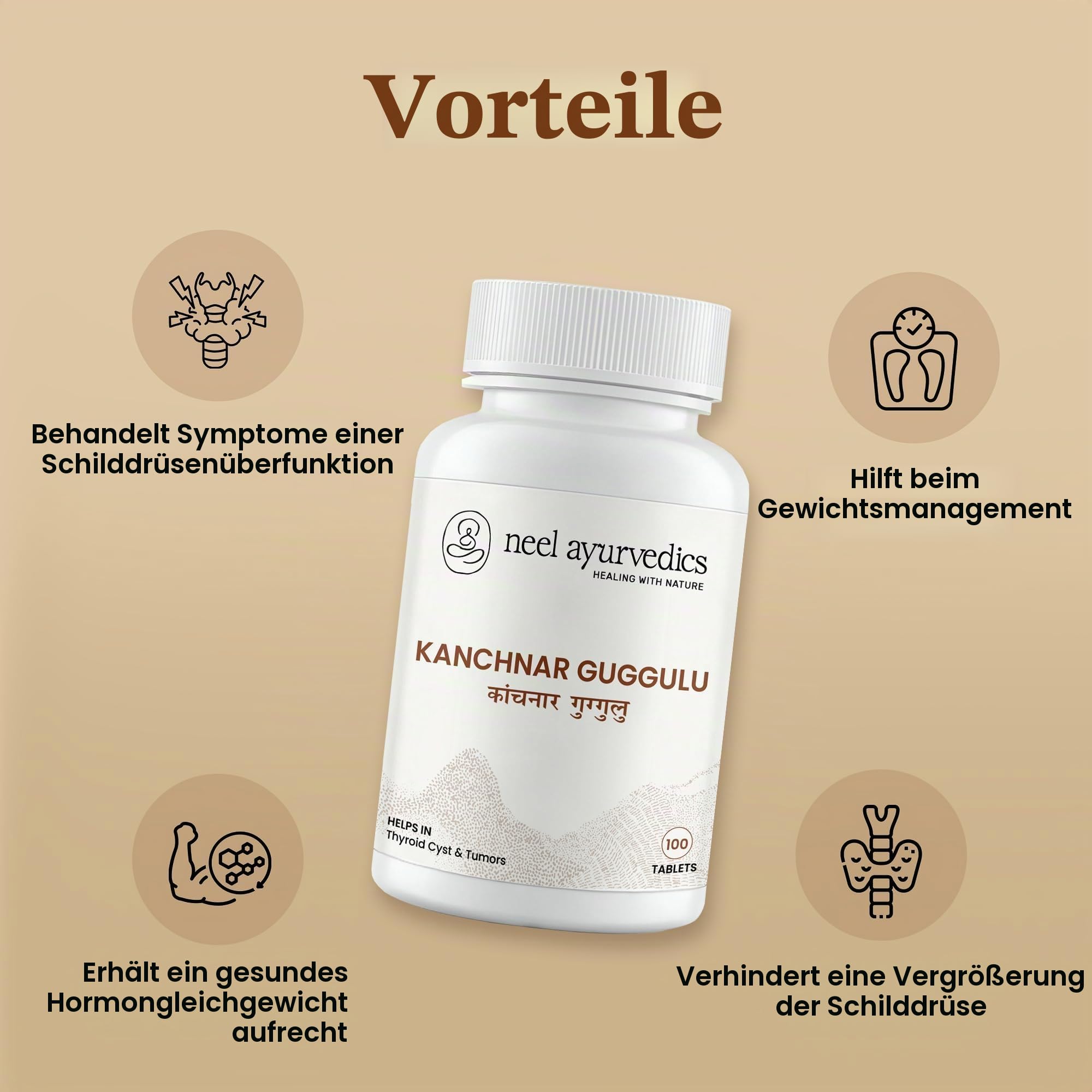Kanchnar Guggulu – 300 Guggul-Extrakt kapsel. Natürliche Kräuter für Detox, Schilddrüse, Hormone, Verdauung & Stoffwechsel. Hochwertige, vegane Ayurveda-Formel ohne Zusätze