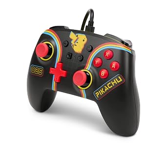 PowerA Enhanced Wired Controller for Nintendo Switch - Pokemon: Pikachu Arcade, Nintendo Switch - OLED Model, Gamepad, Game controller, Wired controller, Officially licensed