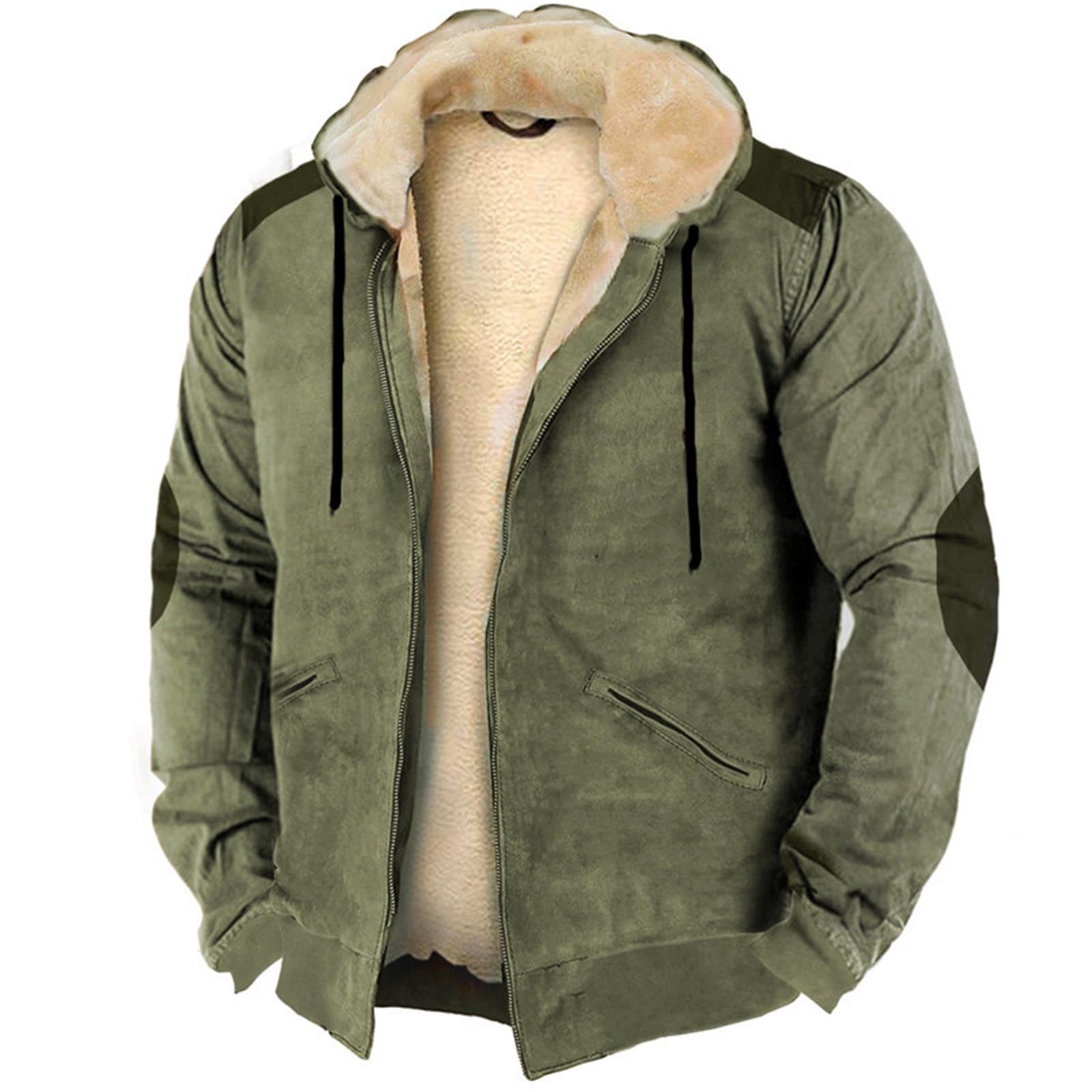 Generico Giacche Uomo Invernali Militare Caldo Foderati Giacca Piumino Casual Tinta Unita Giubbotto Comodo Trapuntato Addensare Trapuntata Cappotto Parka Termico Imbottito Leggero Elegante